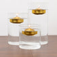 12 Pack 2" Metallic Gold Floating Candles – Unscented Dripless Long-Lasting Disc Wax Candles for Weddings & Table Décor