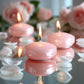 12 Pack 3" Blush Floating Candles, Unscented Dripless Wax Discs for Centerpieces