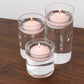 12 Pack 3" Blush Floating Candles, Unscented Dripless Wax Discs for Centerpieces