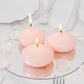 12 Pack 3" Blush Floating Candles, Unscented Dripless Wax Discs for Centerpieces