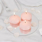 12 Pack 3" Blush Floating Candles, Unscented Dripless Wax Discs for Centerpieces