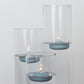 12 Pack 3" Dusty Blue Floating Candles, Unscented Dripless Wax Discs for Centerpieces