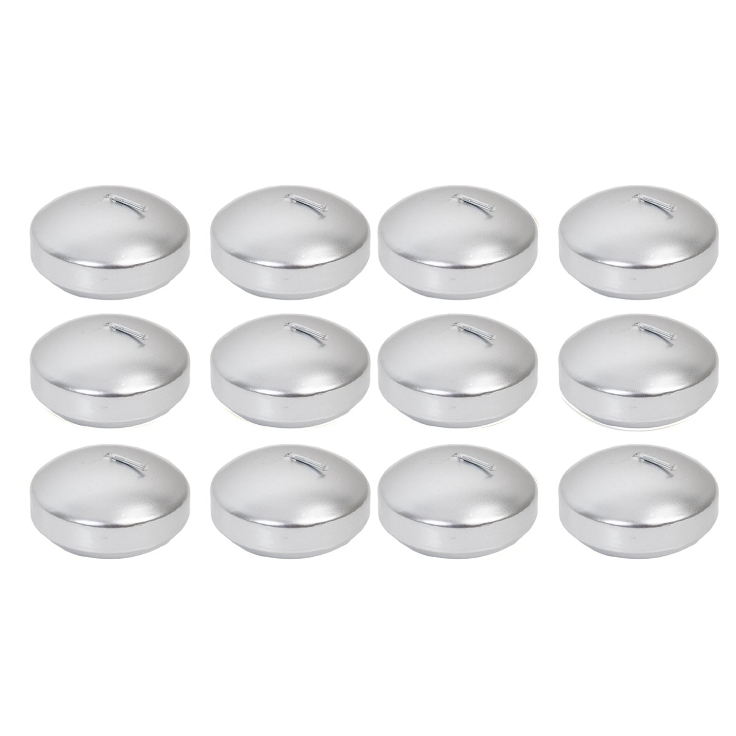 12 Pack 3" Silver Floating Candles, Unscented Dripless Wax Discs for Centerpieces