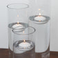 12 Pack 3" White Floating Candles, Unscented Dripless Wax Discs for Centerpieces
