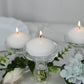 12 Pack 3" White Floating Candles, Unscented Dripless Wax Discs for Centerpieces