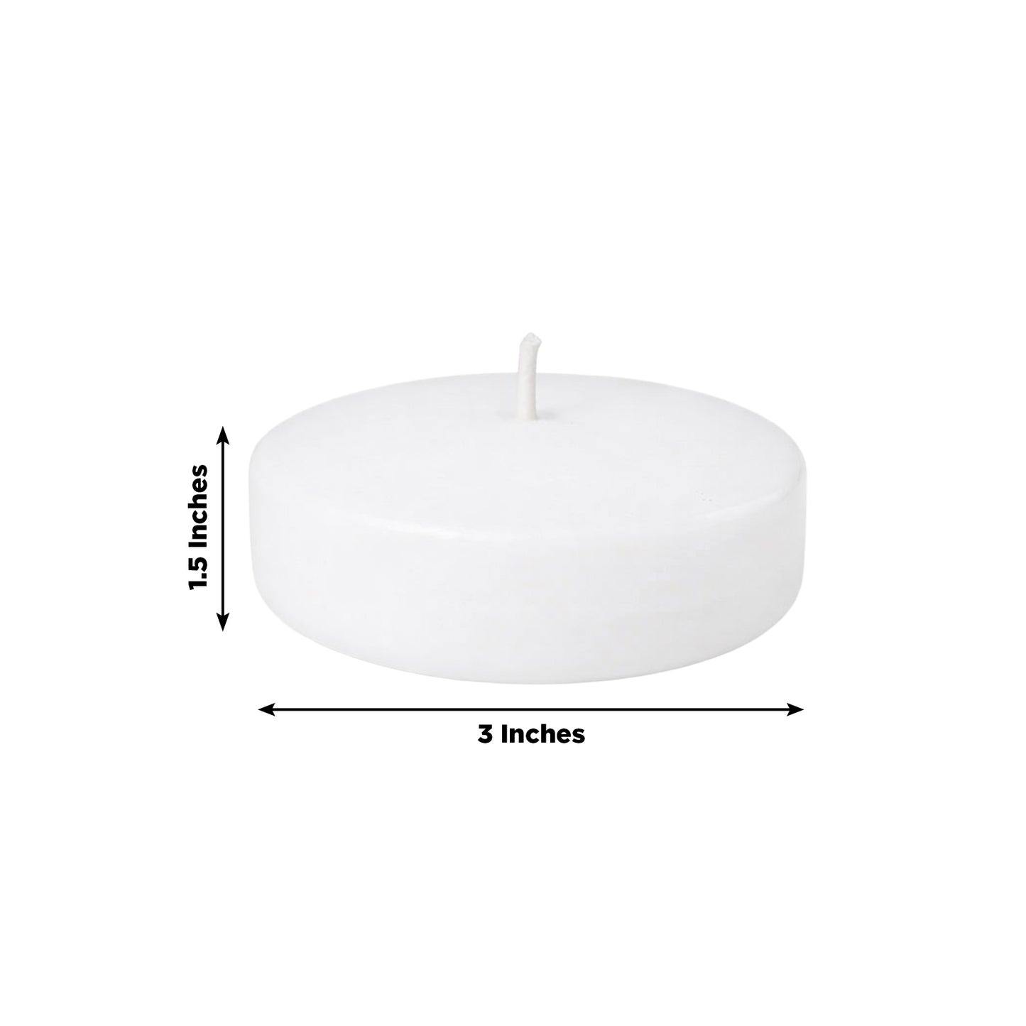 24 Pack White Floating Candles 3" – Unscented 8–10 Hour Burn, Dripless & Smokeless Disc Candles