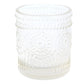 6-Pack Clear Glass Votive Tealight Holders - Stylish Primrose Design for Weddings & Décor