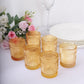 6-Pack Amber Gold Glass Votive Tealight Holders - Stylish Primrose Design for Weddings & Décor