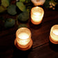 6-Pack Amber Gold Glass Votive Tealight Holders - Stylish Primrose Design for Weddings & Décor