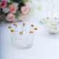 6 Pack Clear Crystal Glass Crown Tea Light Votive Candle Holders With Gold Beaded Tips - 3"x2"