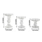 Set of 3 Clear Premium Glass Taper Candle Holders with Round Candle Tray, Crystal Ball Stem Pillar Candlestick Stands Tea Light Holders with Stable Base - 3.5",4.5",5.5"