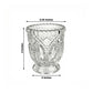 6 Pack 3" Clear Glass Candle Holders – Vintage Textured Decorative Candle Cups for Wedding Table Cen