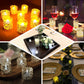 Gold foil floral lace candle holder wraps for decorative events.