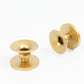Gold metal candle holders for taper and pillar candles.