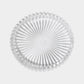 6 Pack Sunburst Glass Pillar Candle Holder Plates, Clear 3.8" Round Trays for LED & Wax Pillar Candl