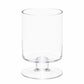 4 Pack Glass Hurricane Candle Holders Clear with Short Stem, 6" Tall for Pillar Candles