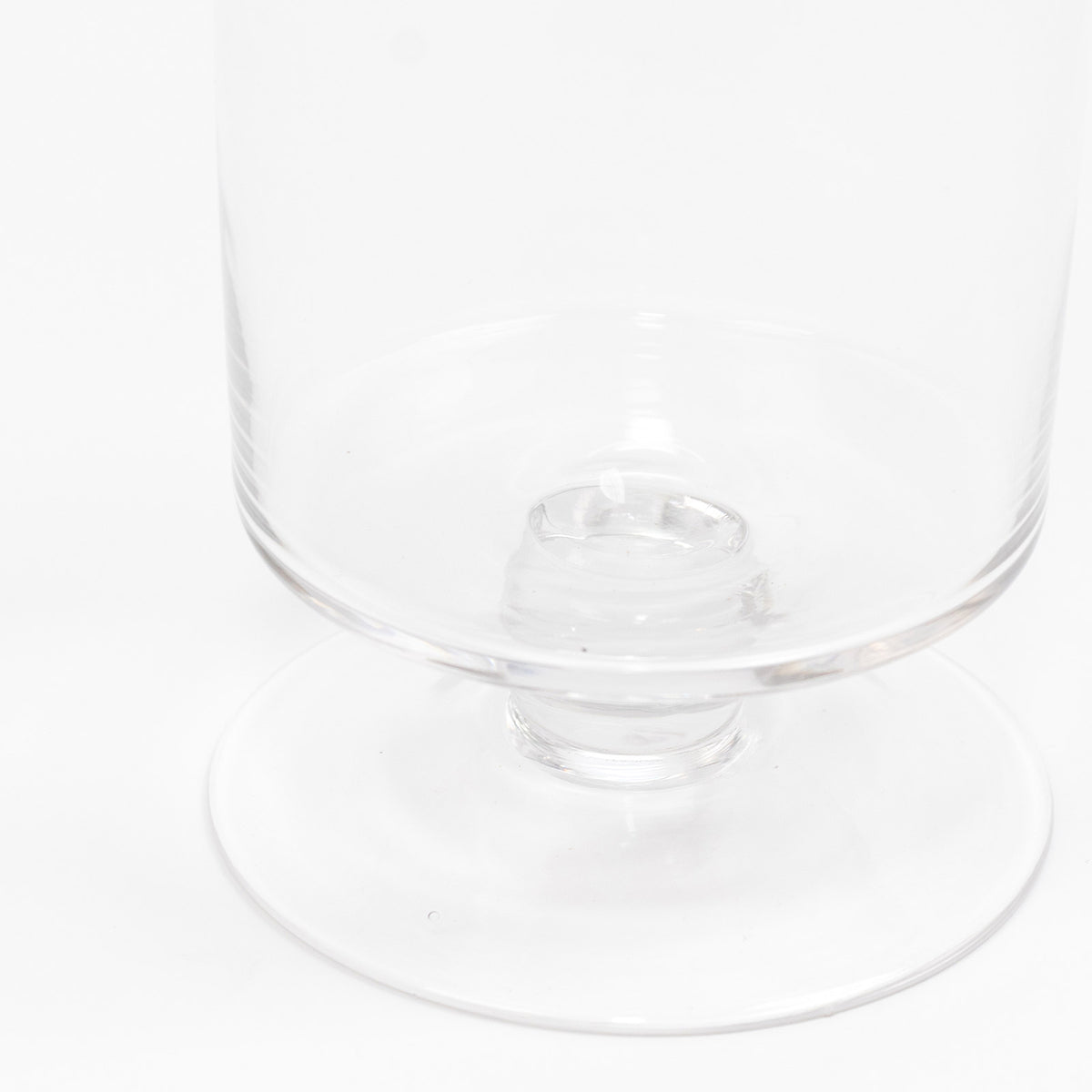 4 Pack Glass Hurricane Candle Holders Clear with Short Stem, 6" Tall for Pillar Candles