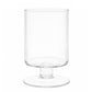 4 Pack Glass Hurricane Candle Holders Clear with Short Stem, 9" Tall for Pillar Candles