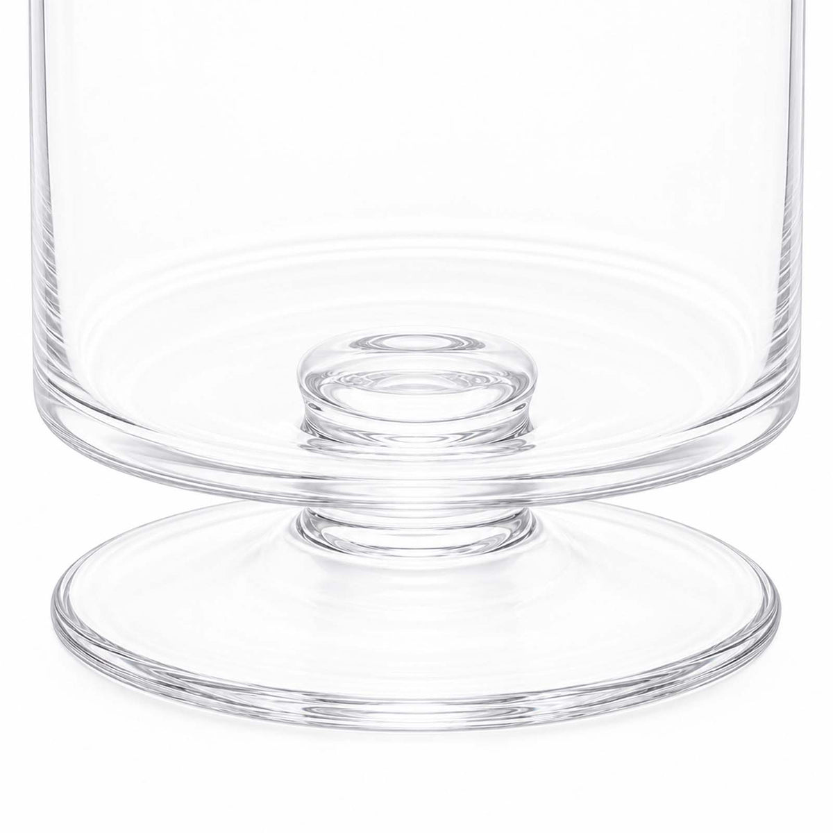 4 Pack Glass Hurricane Candle Holders Clear with Short Stem, 9" Tall for Pillar Candles