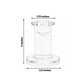 6 Pack Low Glass Taper Candle Holders, 3" Tall, Clear – Pedestal Candlestick Holders