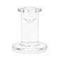 6 Pack Low Glass Taper Candle Holders, 3" Tall, Clear – Pedestal Candlestick Holders