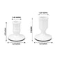 Set of 4 Metal Taper Candle Holders Vintage White with Sturdy Round Base - Traditional Pillar Candle