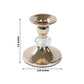 6 Pack 3.5" Gold Metal Taper Candle Holders with Crystal Ball Center, Vintage Candlestick Stands