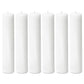 6-Pack Unscented Dripless Pillar Candles – 3"x12" White Paraffin Wax with Smokeless Cotton Wicks, Clean & Long-Lasting 120-Hour Burn