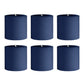 6-Pack Unscented Dripless Pillar Candles – 3"x3" Navy Blue Paraffin Wax with Smokeless Cotton Wicks, Clean & Long-Lasting 30-Hour Burn