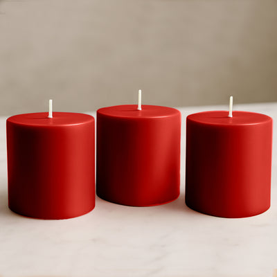 D&eacute;cor ideas using Red pillar candles