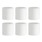 6-Pack Unscented Dripless Pillar Candles – 3"x3" White Paraffin Wax with Smokeless Cotton Wicks, Clean & Long-Lasting 30-Hour Burn