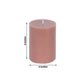 12-Pack 3"x4" Unscented Dripless Pillar Candles – Dusty Rose Long-Burning Wax Candles with Cotton Wicks for Home, Weddings & Event Decor