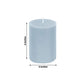 12-Pack 3"x4" Unscented Dripless Pillar Candles – Dusty Blue Long-Burning Wax Candles with Cotton Wicks for Home, Weddings & Event Decor