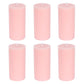 6-Pack Unscented Dripless Pillar Candles – 3"x6" Blush Paraffin Wax with Smokeless Cotton Wicks, Clean & Long-Lasting 60-Hour Burn
