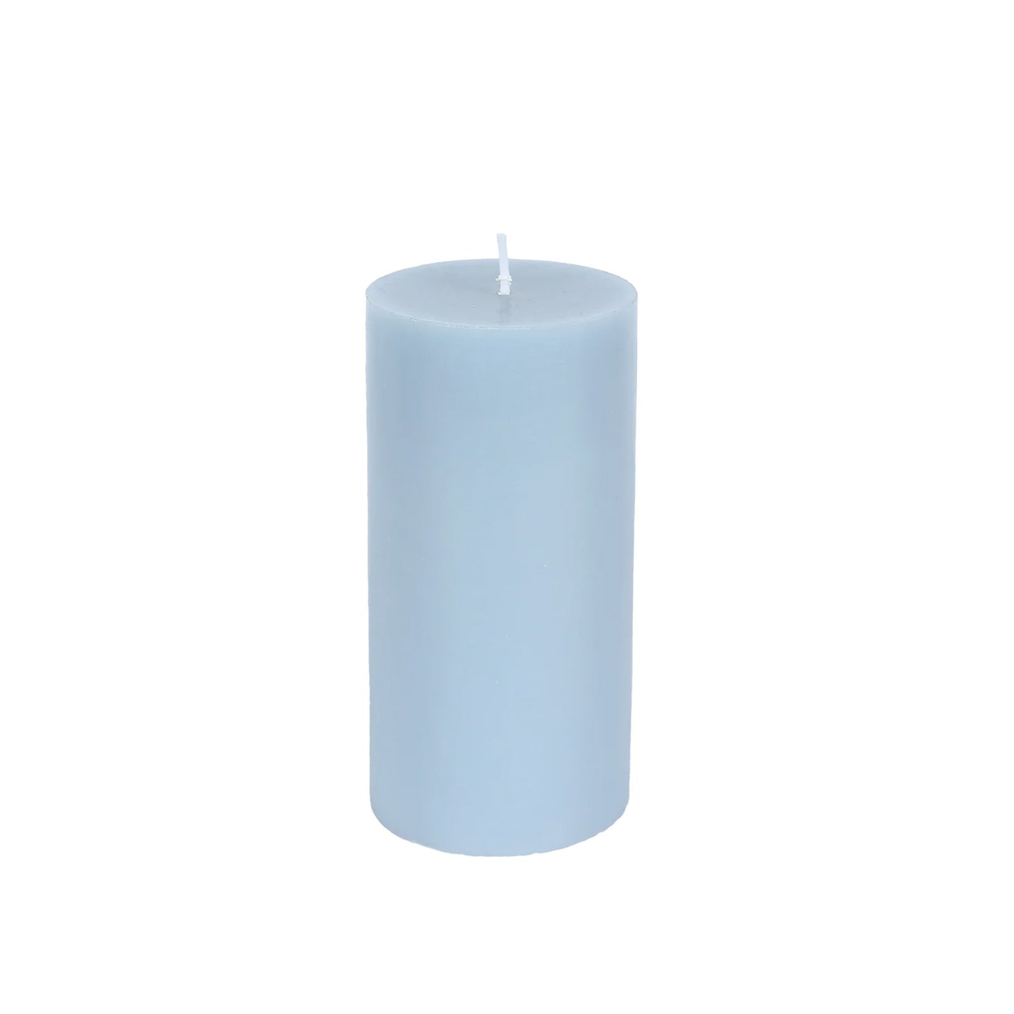 12-Pack 3"x6" Unscented Dripless Pillar Candles – Dusty Blue Long-Burning Paraffin Wax with Cotton Wicks