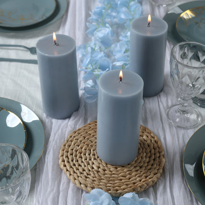 D&eacute;cor Ideas with Dusty Blue Pillar Candles