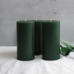 6-Pack Unscented Dripless Pillar Candles – Hunter Emerald Green Paraffin Wax