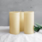 6-Pack Unscented Dripless Pillar Candles – 3"x6" Ivory Paraffin Wax with Smokeless Cotton Wicks, Clean & Long-Lasting 60-Hour Burn