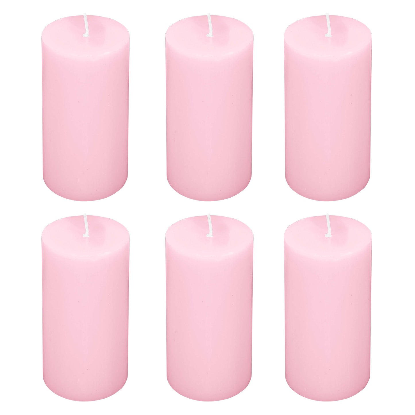 6-Pack Unscented Dripless Pillar Candles – 3"x6" Sage Green Paraffin Wax with Smokeless Cotton Wicks, Clean & Long-Lasting 60-Hour Burn