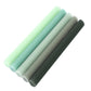 5 Pack 9" Assorted Sage Green Premium Unscented Ribbed Wax Taper Candles, Tall Real Wick Ribbon Dinner Candles