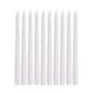 10-Pack Taper Candles Premium Wax Design White - Unscented Candles for Upscale Settings 12"