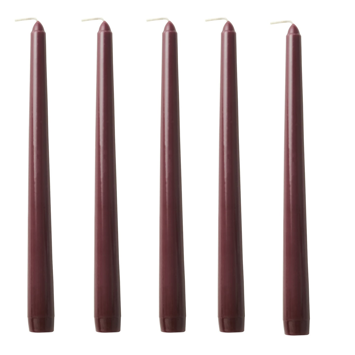 12 Pack | Burgundy 10" Premium Wax Taper Candles, Unscented Candles