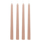 10-Pack Taper Candles Premium Wax Design Dusty Rose - Unscented Candles for Upscale Settings 10"