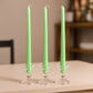 10 Pack | Apple Green 10" Premium Wax Taper Candles, Unscented Candles
