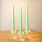 10 Pack | Apple Green 10" Premium Wax Taper Candles, Unscented Candles