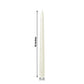 10-Pack Taper Candles Premium Wax Design Ivory - Unscented Candles for Upscale Settings 10"