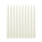 10-Pack Taper Candles Premium Wax Design Ivory - Unscented Candles for Upscale Settings 10"