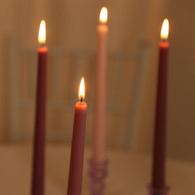 Long-Lasting Dusty Rose Wax Candles