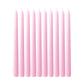 10-Pack Taper Candles Premium Wax Design Pink - Unscented Candles for Upscale Settings 10"