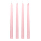 10-Pack Taper Candles Premium Wax Design Pink - Unscented Candles for Upscale Settings 10"